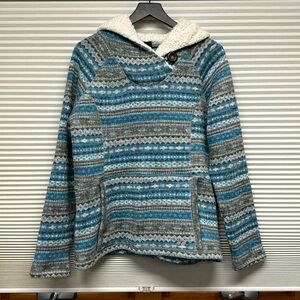 Koppen Blue and Gray Patterned Hoodie